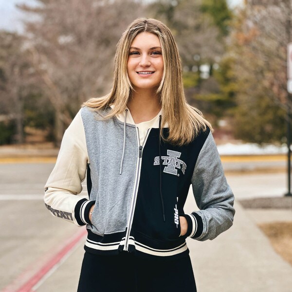 Pro Standard Women's Color Block Full-Zip Cropped Hoodie